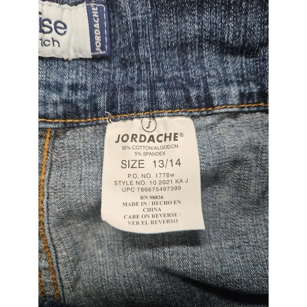 Jordache Vintage Y2K Lo-Rise Women's Blue Jeans Carpenter Capris‎ Size 13/14